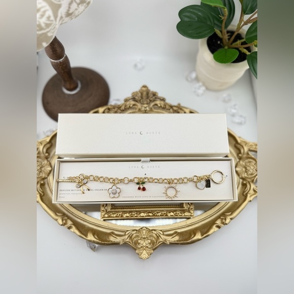 Luna Norte Jewelry - Luna Norte Mother of Pearl Charm Bracelet